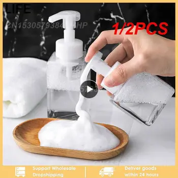 1/2 ADET 250 / 450ml Büyük Köpük Dağıtıcı Plastik pompa şişeleri Mini Boş Sabun Doldurulabilir Şişe Seyahat Temizlik Kozmetik