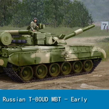 1/35 Kapalı Hediyeler Trompetçi 09581 Erken Rus T-80UD MBT Statik Tankı Plastik Zırh Modeli Dekorasyon TH19351-SMT2