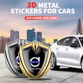 1 ADET 3D Metal Kalkan Rozeti Sticker Araba Yan Çamurluk Vücut dekorasyon çıkartması Volvo Rdesıgn S80L XC40 XC60 V40 V50 V60 STI C30