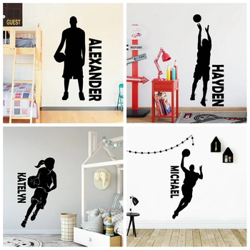 1 adet basketbol Duvar Sticker Vinil Sanat Ev Dekorasyonu İçin Bebek Çocuk Odaları Arka Plan Çıkartması Drop Shipping