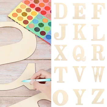 1 adet DIY Kelime Mektup Sanat El Sanatları Doğal Ahşap Renk Ahşap Harfler Alfabe Ayakta Adı Tasarım Parti Düğün Ev Dekor