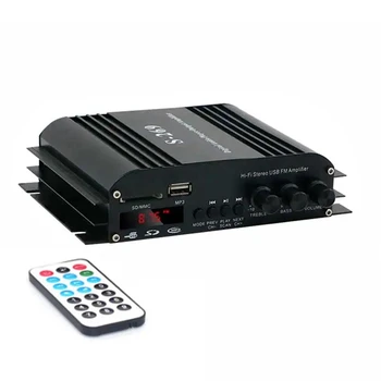 1 ADET S-269 4X400W 4.0 CH Ses Karaoke Ev Sineması Amplifikatörleri Ev Araba Kablosuz Amplifikatör AB Tak