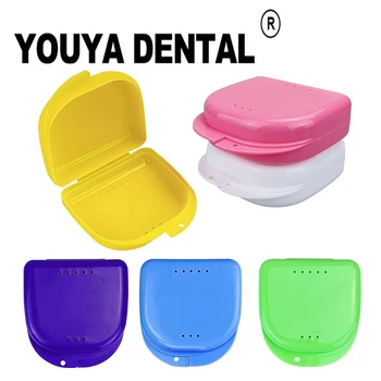 1 ADET Sahte Diş kutu konteyner Ortodontik Durumda Diş Tutucu ağız koruyucusu Protez Kutusu Ağız Hijyeni Malzemeleri Organizatör