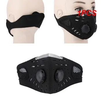 1 ADET Spor taktik Yüz Filtre İle Aktif Karbon Dokunmamış Kumaşlar Maskesi Yarım Yüz Maskesi Kış Sıcak Bisiklet Motosiklet Maskesi
