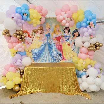 1 takım Büyük Disney Prenses Balon 90 * 55cm Kar Beyaz Külkedisi Elsa Hava Globo kızın Doğum Günü Partisi Süslemeleri Çocuk Oyuncakları Hediye