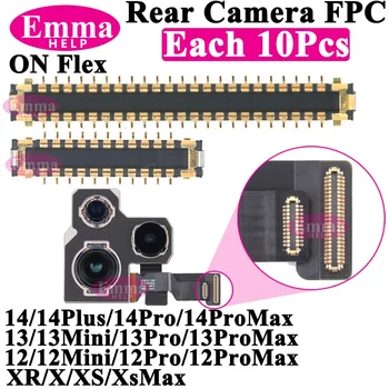 10 Adet Arka Arka FPC kamera FPC Konektörü iPhone 11 12 13 14 Pro Max Artı XS Flex Mantık Kurulu Flex Kablo Telefon Aksesuarları