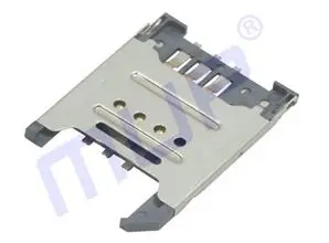 10 adet orijinal yeni sim kart tutucu metal kapaklı mupC717 konnektör kontak altın kaplama 6P
