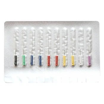 10 Adet / paket Diş Endodontik Kök Kanal Temizleme Pürüzsüz İğne Kare Dikenli Broşlar Endo 21mm / 25mm Diş Hekimliği Araçları