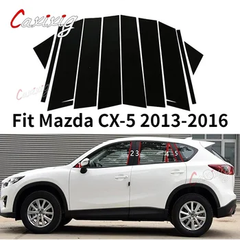 10 Adet Pencere Pillar Mesajları Düzeltir Sticker Siyah Mazda CX için Fit-5 2013 2014 2015 2016 2017 2018-2022OTOMATİK Dış Aksesuarlar