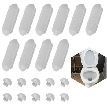 10 adet Tuvalet Kapağı Aksesuarları Marka Yeni Klozet Tamponları Paketi-Beyaz Durdurma Tamponu Kendinden Yapışkanlı Klozet Sticker Conta Seti
