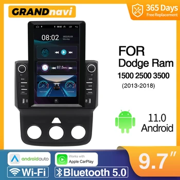 10 inç Araba Radyo Dikey Ekran Dodge Ram 1500 2500 3500 için Android Multimedya Oynatıcı Stereo Kafa Ünitesi Bluetooth WiFi GPS Navi