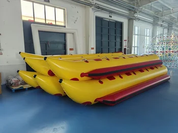 10ft-15ft Su Şişme Muz Bot su biniciler Taşınabilir 0.9 mm PVC Branda Su Sporları Şişme çekilebilir Tekne tüpü