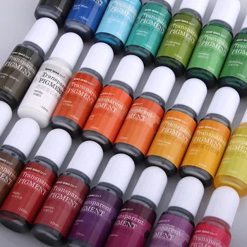10ml Şeffaf Mücevher Renk reçine pigmentleri DIY Kristal Epoksi UV Reçine Boya Hızlı Kuru Yağlı Renklendirici Reçine El Sanatları Takı Yapımı