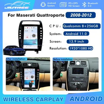 13.9 İnç Qualcomm Android 11 Araba Multimedya Oynatıcı Maserati Quattroporte 2008-2012 İçin Stereo Alıcı Radyo 4G LTE Carplay