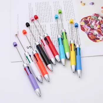 140 ADET Dört Renk Dolum Boncuklu Tükenmez Kalem DIY Okunabilir Kalemler Düğün Konuk Hediye Noel Yeni Yıl Hediye Noel