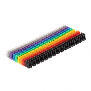 150 Adet Kablo İşaretleyiciler Renkli C Tipi İşaretleyici Numarası Etiketi Etiket 1.5 mm Tel
