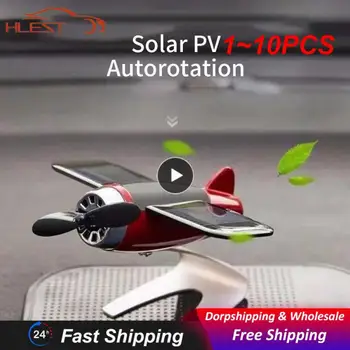 1~10 ADET Araba Hava Spreyi Güvenilir Mini Pano Dekorasyon Güneş Enerjili Uçak Modeli Aromaterapi Difüzör Araba Aksesuarları
