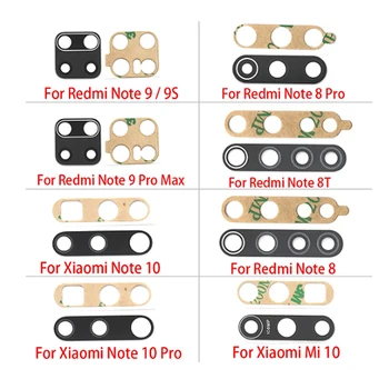 2 ADET Cam Lens Xiaomi Redmi İçin 9 9C 9A 9T Mi Not 8 8T 9 9S 10 10T 10S Pro Lite Arka Kamera Cam Lens Kapağı Yapıştırıcı Değiştirin