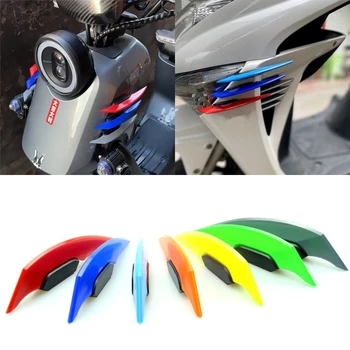 2 adet Evrensel Motosiklet Winglet Aerodinamik Spoiler Kanat Yan Spoiler Sticker Dinamik Kanat Dekorasyon Modifikasyon Aksesuarları