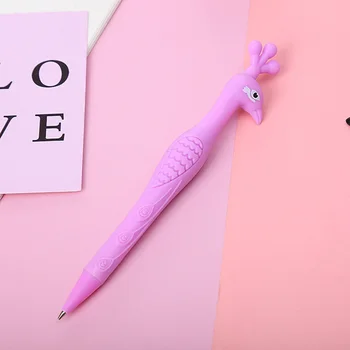 2 Adet Kore Okul Malzemeleri Kawaii Kırtasiye Tavuskuşu Otomatik Kalem Öğrenci için Sevimli Mekanik Kurşun Kalem