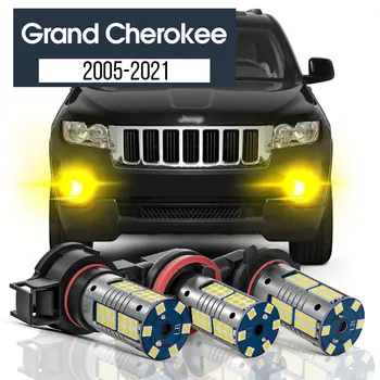 2 adet LED Sis İşık Lambası Ampul Canbus Aksesuarları Jeep Grand Cherokee İçin 3 4 WH WK 2005-2021 2012 2013 2014 2015 2016 2017 2018