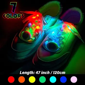 2 Adet LED Spor Aydınlık Ayakabı Glow Ayakkabı Dizeleri Yuvarlak Flaş ışığı Ayakabı Piller Hiçbir Kravat Tembel Ayakkabı Bağcıkları Parti Dekor
