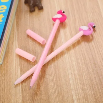 20 Adet Yaratıcı Flamingo Jel Kalem Karikatür Hayvan Şekli Sevimli Kalemler Öğrenme Kırtasiye Çalışma Yazma Araçları İmza Kalem Toptan