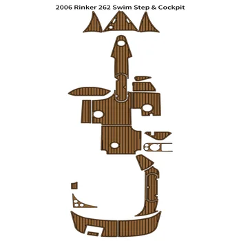 2006 Rinker 262 Yüzmek Platformu Kokpit Ped Tekne EVA Köpük Sahte Tik Güverte Zemin Mat Destek Kendinden Yapışkanlı SeaDek Gatorstep Tarzı