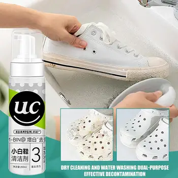 200ml Leke Çıkarıcı Beyaz Ayakkabı Sneaker Temizleyici Beyaz Ayakkabı Temizleyici Ayakkabı Beyazlatıcı Temizleme Köpük Temizleyici Leke Çıkarıcı