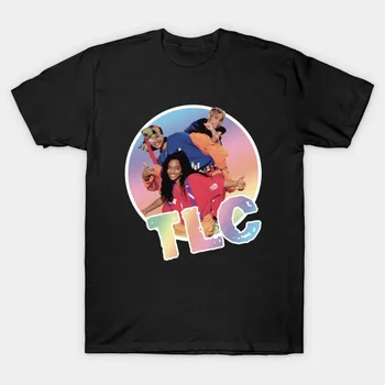 2021 Erkek / kadın Yaz Siyah Sokak Moda Hip Hop Klasik Tlc 1992 T-shirt Pamuk Tees Kısa Kollu Üstleri