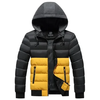 2023 Erkek Kış Büyük Boy Rahat Ayrılabilir Şapka Kore Versiyonu pamuklu ceket