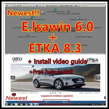 2023 sıcak satış ELSAWİN 6.0 ET KA 8.3 Yeni audi için V-W Oto Tamir Yazılımı Grubu Araçlar Elektronik Parça Kataloğu