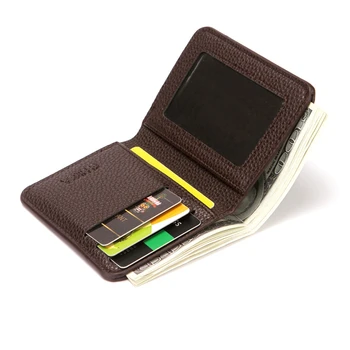 2023 Yeni Ultra ince Yumuşak cüzdan Pu Deri Lychee Tahıl Mini kredi kartı cüzdanı erkek Kart Durumda erkek Kısa Fatura Kartı Durumda