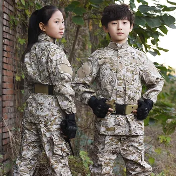 2023 Çocuğun Ordu Uniformtraining Çocuk Seti Üniforma Taktik Askeri Çocuk Yetişkin Kamuflaj Ceket Pantolon Erkekler Özel Kuvvetler Com