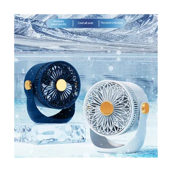 2400mAh Masa Duvar Hava Sirkülasyonu Elektrikli Fan USB Şarj Edilebilir Duvara Monte Soğutma vantilatör fanı, beyaz