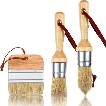 3 Adet Tebeşir Ve Balmumu Boya Fırçaları Akrilik Boya Kıl Şablon Fırçaları ahşap mobilya Ev Dekor