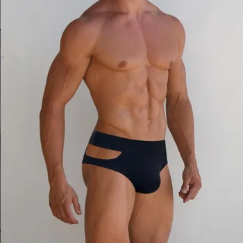 3 ADET Çok Renkli Set erkek İç Çamaşırı Yan İçi Boş Üçgen Pantolon Seksi Spor Pamuk Nefes Çıkıntılı Cep İç Çamaşırı AD766