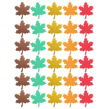 30 adet Akçaağaç Yaprağı Kağıt Kesikler Süsler Şükran Akçaağaç Yaprakları Glitter Sonbahar Yaprakları Şekilli Kesikler Karışık Renk