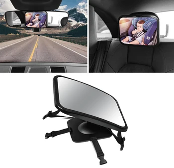 360 Derece Rotasyon Araba Dikiz Aynası Bebek/Çocuk Koltuğu Araba Güvenlik Monitörü Ayna Kafalık Evrensel Araba İç Parçaları
