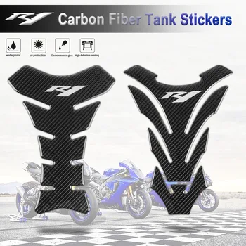 3D Motosiklet Çıkartmalar Karbon Fiber Tankı Etiket Gaz Kapağı Çıkartmaları Su Geçirmez YAMAHA YZFR1 YZF R1 YZF1000 2003 2004 2005 2006