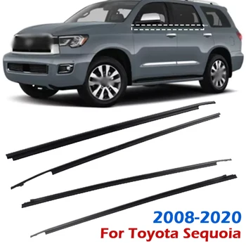 4 adet Araba Kapı pencere camı Sızdırmazlık Hava Şerit Toyota Sequoia 2008-2020 için
