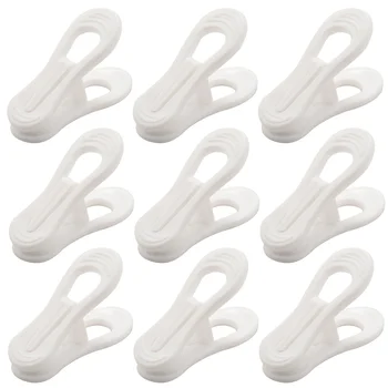 40 Adet Beyaz Plastik Askı Klipleri, Klipler ile Kullanım için İnce Çizgi Elbise Parmak Klipleri çamaşır ipi Çamaşır Mandalları
