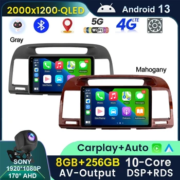 4G 2 Din Araba Radyo Multimedya Video Oynatıcı Toyota Camry İçin 5 XV 30 2001-2006 Android 13 Otomatik CarPlay GPS 2din Stereo