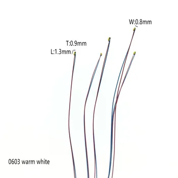 5 adet 0603 SMD Led Model sıcak beyaz ışıklar HO N OO Ölçekli Önceden lehimli Mikro Litz Kablolu LED Kabloları 20cm Diorama Aydınlatma