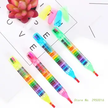 5 Adet Boyama Kalemleri 20 Renkli Yedekler / Kalem Karalamalar Boya Kalemi Geniş Kalem Ucu Çocuklar için Çizim Karalamalar Kitap Kart Yapımı