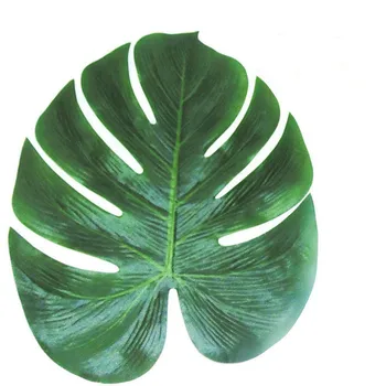 50 adet Yeşil Tropikal Palmiye Yaprakları Yapay Yapraklar DIY Ev Düğün Otel Parti Dekorasyon Simülasyon Yaprak Noel Yeni Yıl