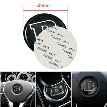 52mm direksiyon Merkezi Amblemi B logo çıkartması Araba Styling Modifiye Rozeti Mercedes Benz AMG için