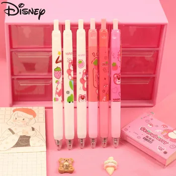 6 Adet / kutu Disney Nötr Kalemler Anime Lotso Jel Kalem Tükenmez Kalem 0.5 mm Yazma Mürekkep Kalemler Öğrenci Okul Ofis Malzemeleri Toptan