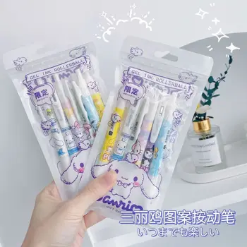 6 Takım Sanrio Serisi Nötr Kalemler Kawaii Basit Ve Sevimli Süper Sevimli Yaratıcı Kız Kalp Öğrenciler 0.5 mm Siyah Kalem