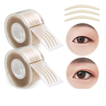 600 adet Büyük gözkapağı bandı Sticker Çift Kat Kendinden Yapışkanlı gözkapağı bandı Çıkartmalar Makyaj Temizle Bej Görünmez Aracı